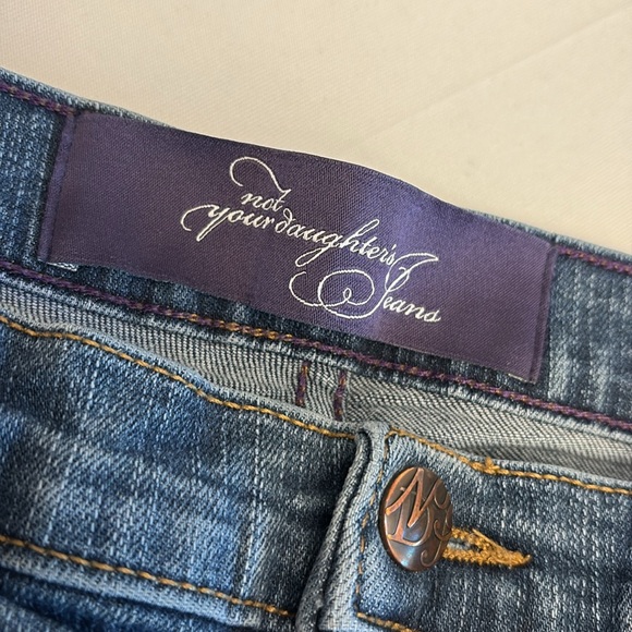 Not Your Daughter’s Jeans jeans straight leg bottom/zip 5 pockets high rise Sz 8 - Picture 6 of 9